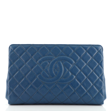 Chanel Timeless CC Clutch Quilted Caviar Large
