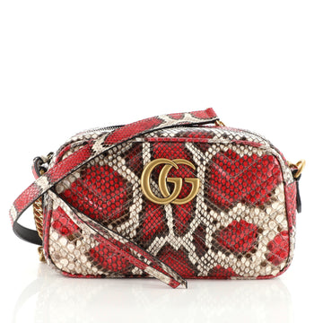 Gucci GG Marmont Shoulder Bag Matelasse Python Small