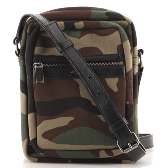 Saint Laurent Brad Crossbody Pouch Camouflage Canvas