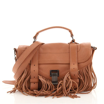 Proenza Schouler PS1 Fringe Satchel Leather Tiny
