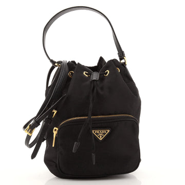 Prada Drawstring Bucket Bag Tessuto Small