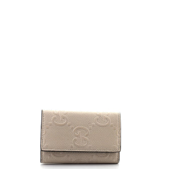 Gucci 6 Key Holder GG Embossed Perforated Leather