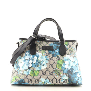 Gucci Convertible Tote Blooms Print GG Coated Canvas Small