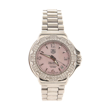 Tag Heuer Formula 1 Professional Quartz Watch Stainless Steel with Diamond Bezel and Mother of Pearl 35