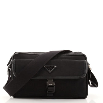 Prada Front Pocket Camera Bag Tessuto with Saffiano Medium