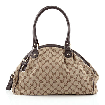 Gucci Sukey Boston Bag GG Canvas
