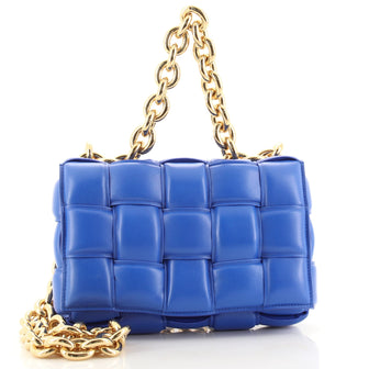 Bottega Veneta Cassette Chain Crossbody Bag Padded Maxi Intrecciato Leather