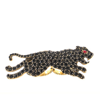 Gucci Panther Double Finger Ring Metal with Crystals