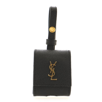 Saint Laurent Classic Monogram AirPods Flap Case Leather