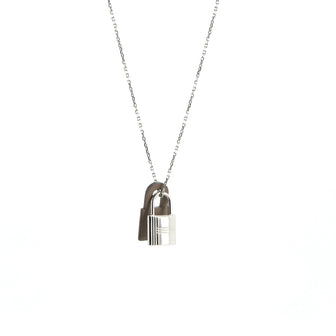 Hermes O'Kelly Pendant Necklace Metal and Leather Small