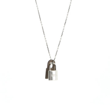 Hermes O'Kelly Pendant Necklace Metal and Leather Small