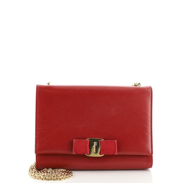 Salvatore Ferragamo Ginny Crossbody Bag Saffiano Leather Small