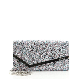 Jimmy Choo Emmie Clutch Glitter Leather