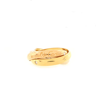 Cartier Les Must de Cartier 3 Diamond Trinity Ring 18K Tricolor Gold with Diamonds Medium
