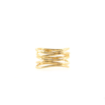 Tiffany & Co. Elsa Peretti Wave 5 Row Ring 18K Yellow Gold