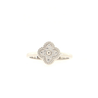 Van Cleef & Arpels Sweet Alhambra Ring 18K White Gold and Diamonds