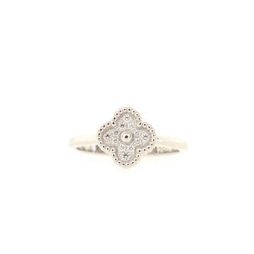 Van Cleef & Arpels Sweet Alhambra Ring 18K White Gold and Diamonds