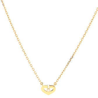 Cartier C Heart de Cartier Pendant Necklace 18K Rose Gold with Diamond XS