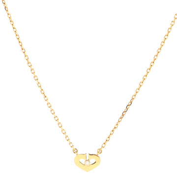 Cartier C Heart de Cartier Pendant Necklace 18K Rose Gold with Diamond XS