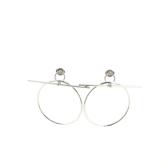 Hermes Loop Earrings Sterling Silver Medium