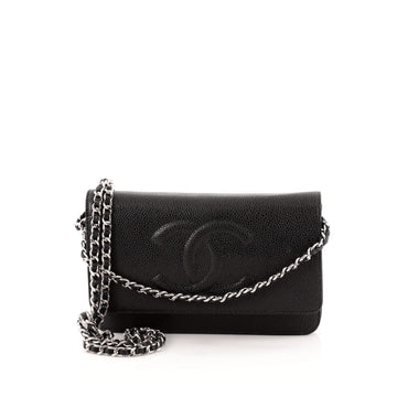 Chanel Timeless Wallet on Chain Caviar