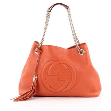 Gucci Soho Shoulder Bag Chain Strap Leather Medium