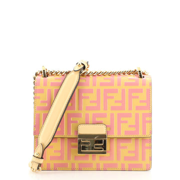 Fendi Kan I Bag Zucca Embossed Leather Small