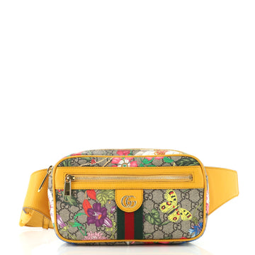 Gucci Ophidia Belt Bag Flora GG Coated Canvas Medium