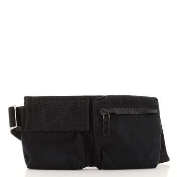 Gucci Vintage Double Belt Bag GG Canvas Small