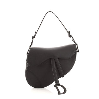 Christian Dior Ultra Matte Saddle Handbag Leather Medium