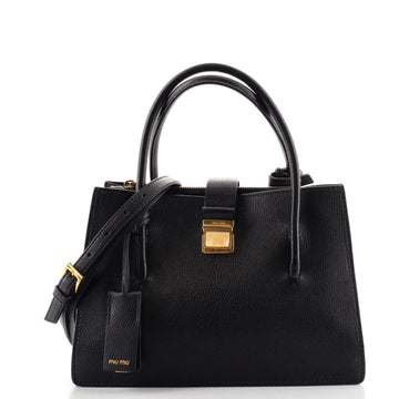 Miu Miu Madras Convertible Compartment Tote Leather Medium