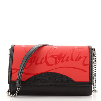 Christian Louboutin Wallet on Chain Leather and Rubber