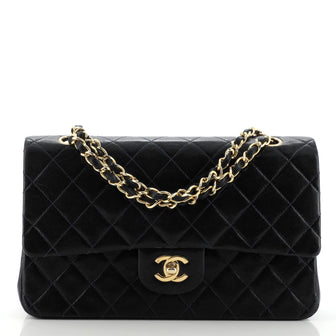 Chanel Vintage Classic Double Flap Bag Quilted Lambskin Medium
