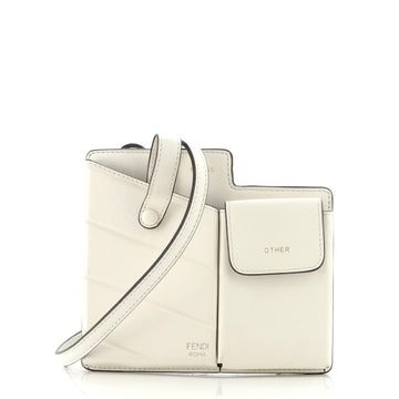 Fendi Bustine 2 Pockets Crossbody Bag Leather Mini