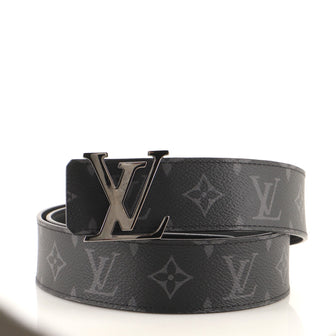 Louis Vuitton LV Initiales Reversible Belt Monogram Eclipse Canvas Wide
