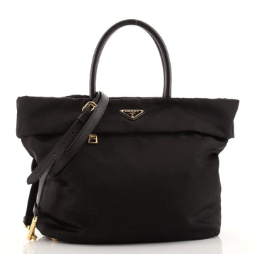Prada Convertible Front Pocket Tote Tessuto Medium