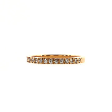 Tiffany & Co. Novo Half Eternity Band Ring 18K Rose Gold with Diamonds 2mm