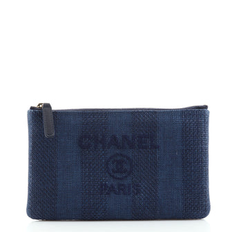Chanel Deauville Pouch Raffia Small