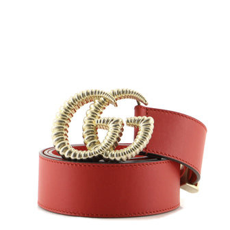 Gucci Torchon GG Marmont Belt Leather Wide