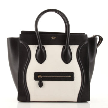Celine Bicolor Luggage Bag Leather Mini