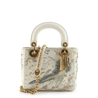 Christian Dior Lady Dior Bag Embroidered Calfskin Mini