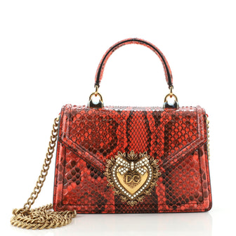 Dolce & Gabbana Devotion Top Handle Bag Python Small
