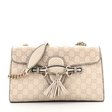 Gucci Emily Chain Flap Bag Guccissima Leather Medium