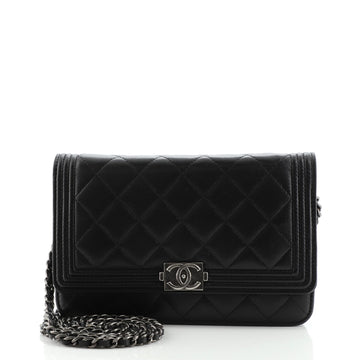 Chanel Boy Wallet on Chain Quilted Lambskin