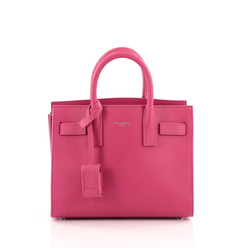 Saint Laurent Sac De Jour Handbag Leather Nano