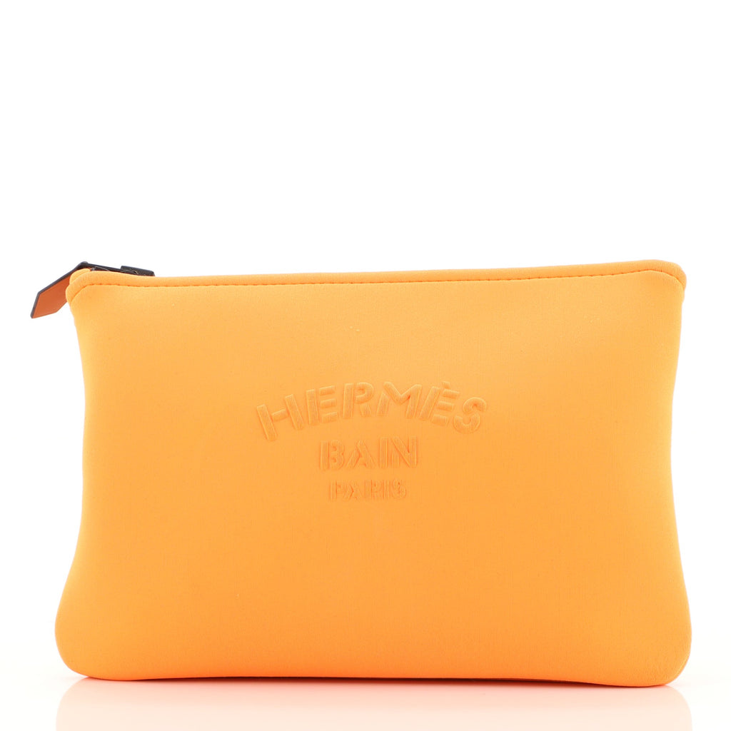 HERMES Hermes Neobain Pouch & Cosmetic Bag Orange PM 21x15cm