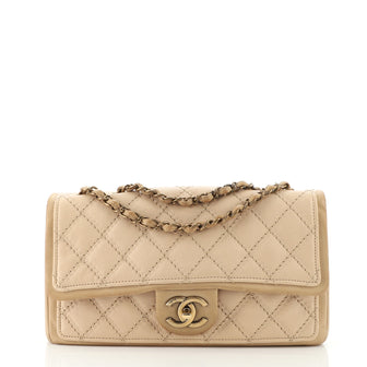 Chanel Graphic Flap Bag Quilted Calfskin Medium