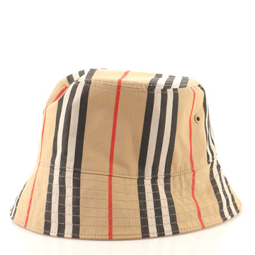 Burberry Reversible Bucket Hat Icon Stripe Cotton