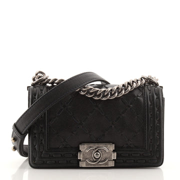 Chanel Paris-Dallas Boy Flap Bag Whipstitch Caviar Small