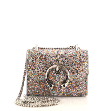 Jimmy Choo Paris Crossbody Bag Glow-In-The-Dark Glitter Leather Mini